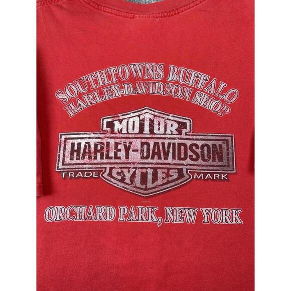 Harley Davidson Buffalo Orchard Park NY TShirt Two Sides Biker Motorcycle 2XL - Picture 3 of 12
